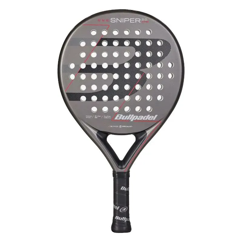 Robuster Padelschläger in Dunkelgrau, wie er im Verleih eingesetzt wird